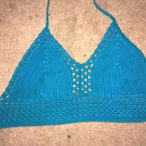 Crochet knit top from express, size med